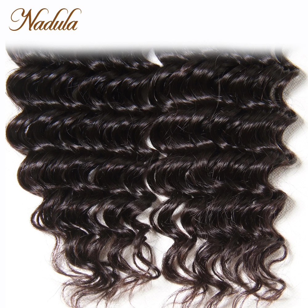 Nadula Cabelo 3 Feixes de Cabelo Malaio Onda Profunda 12-26 polegada 100% Cor Natural Remy Do Cabelo Humano Weave Bundles extensões de cabelo