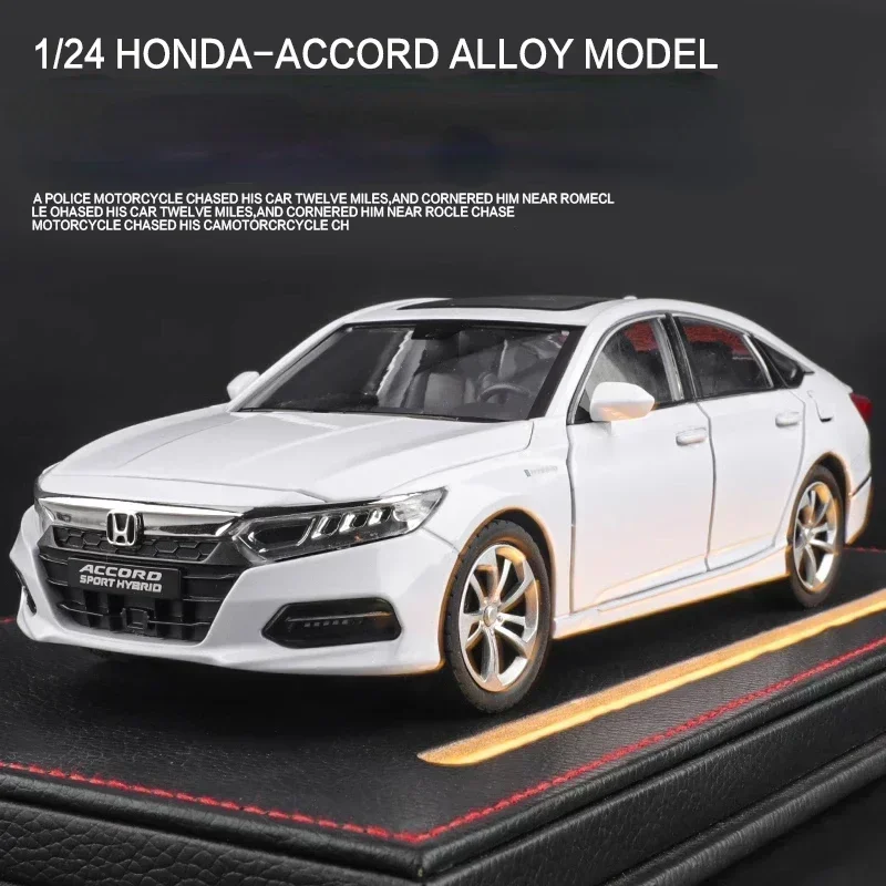 1:24 Honda Accord Limousine Geluid & Licht Legering Metaal Diecast Automodel Verzamelen Hobby Decoratie Trendy Vakantiecadeau Jongen C400