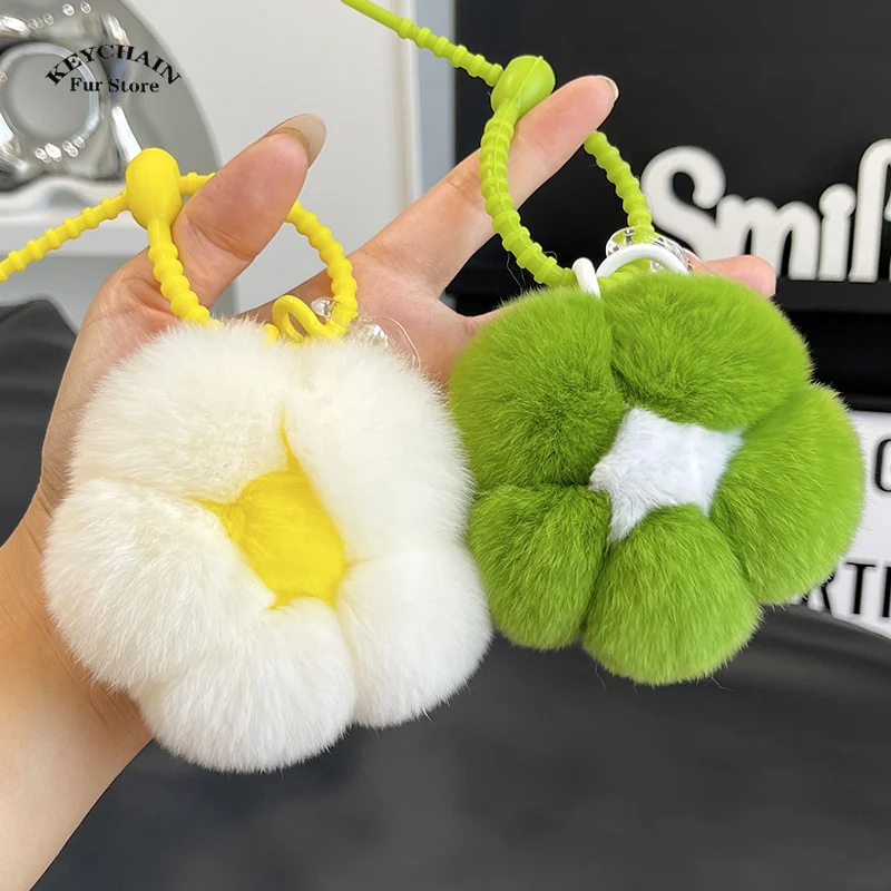 Chaveiro de luxo com cordão pendente para casais, pele real, preto, verde, correspondência saco charme, acessórios flor, homem, presente do namorado, bonito