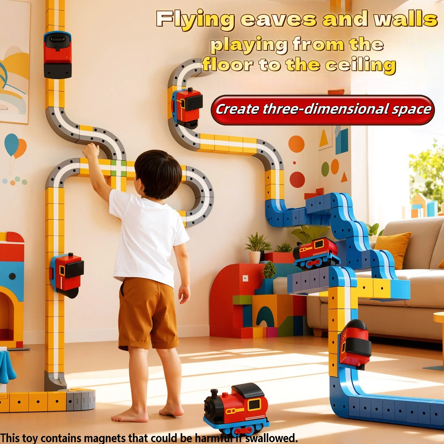 66PCS Magnetische Auto Set Spielzeug Elektrische Flexible Rennstrecke Mit Anti-Schwerkraft Auto für Kinder DIY Bausteine spielzeug Zug Track Geschenk