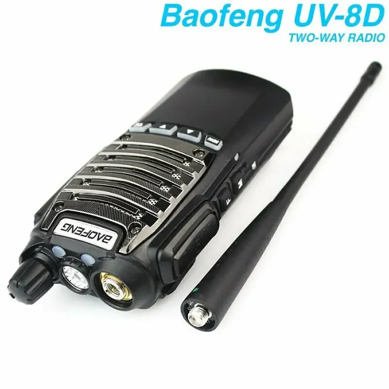 Baofeng-UV-8D Walkie Talkie portátil, Transceptor de rádio UHF, UV8D, 5W, 16 canais de rádio FM, 2pcs