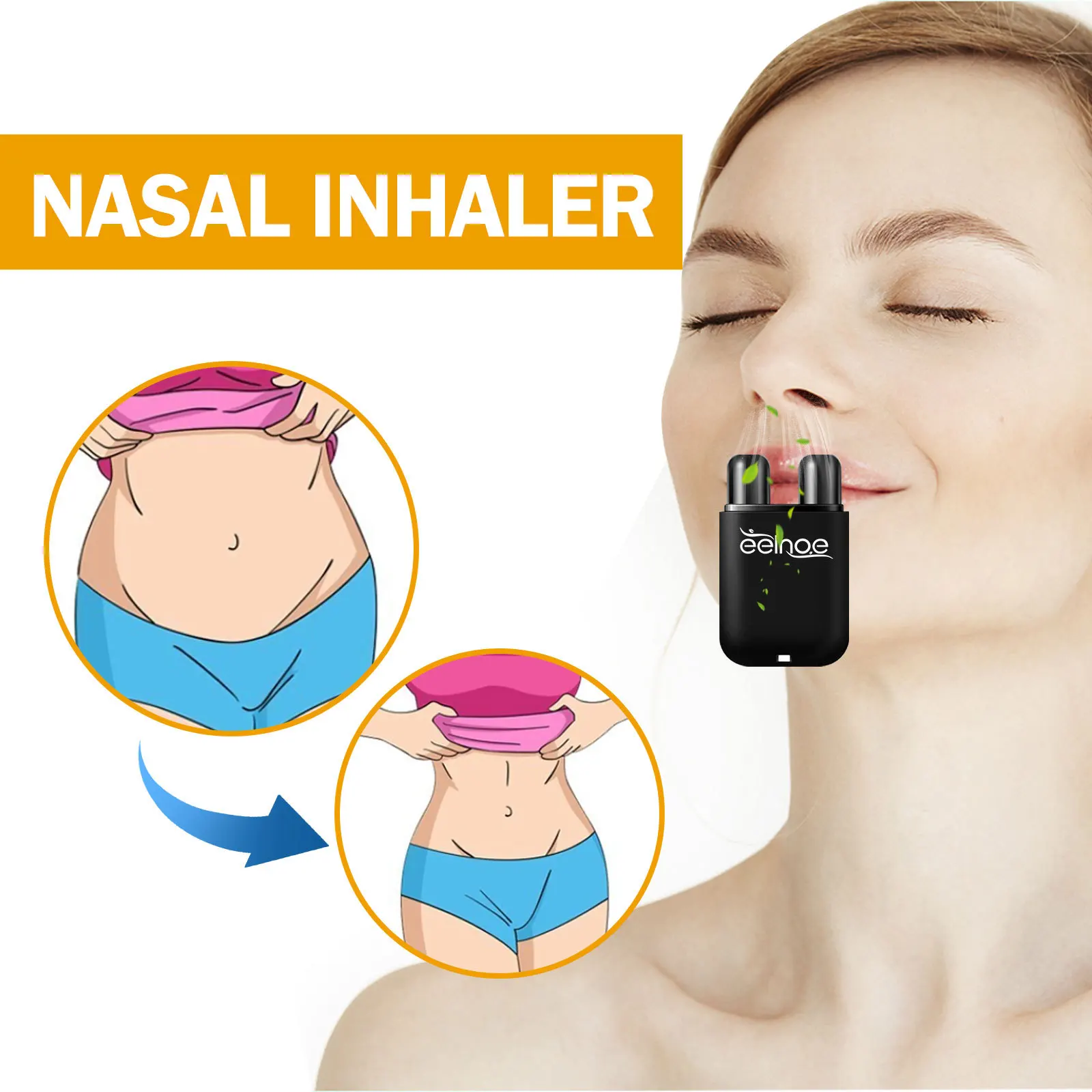 Slimming Nasal Inhaler Suppress Appetite Control Hunger Promote Fat Burning Managing Weight Loss Body Shaping Nose Suction Stick