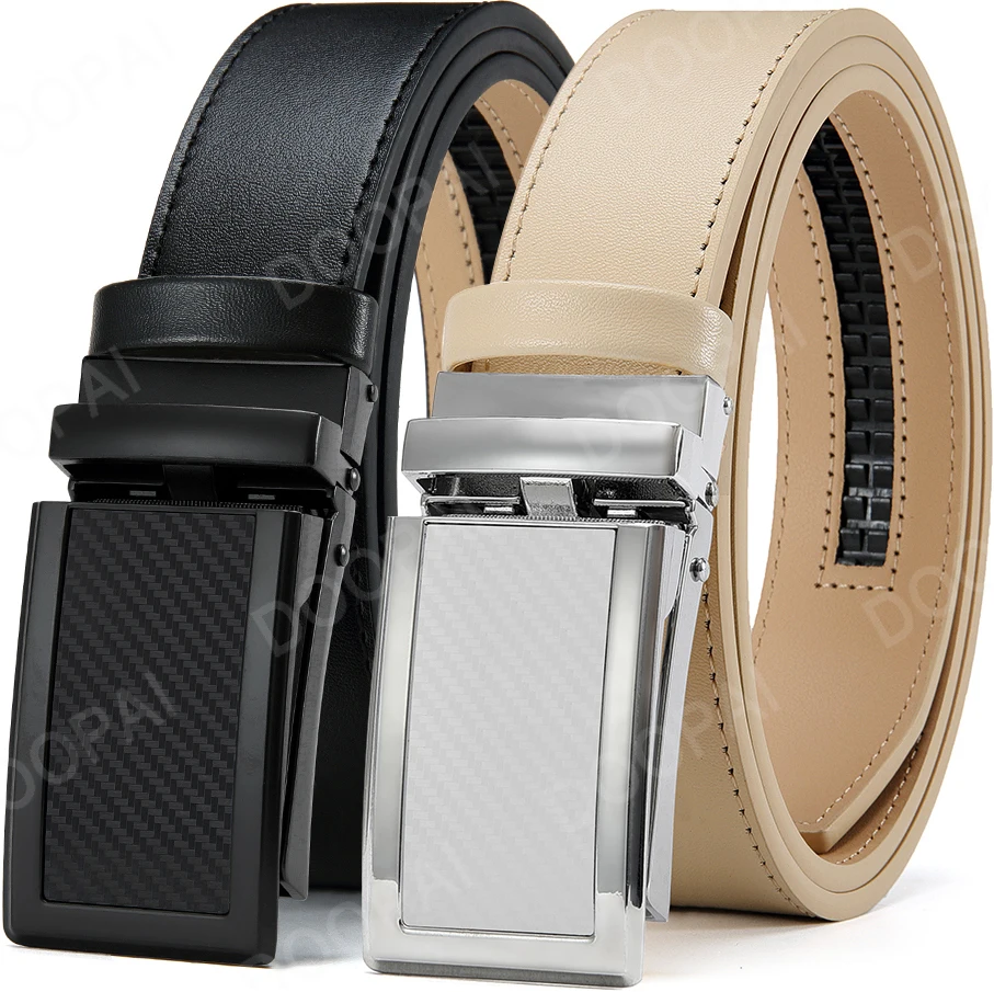 

Metal Multi-color Automatic Buckle Back Pull Film, Men's High-quality Double-layer Cowhide Multi-color Optional Business Belt