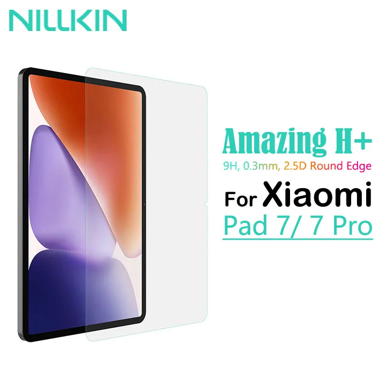 NILLKIN Tempered Glass Screen Protector for Xiaomi Pad 7/7 Pro, 9H Hardness, Anti-Glare, Ultra-Thin HD Film, 2.5D Edging Craft