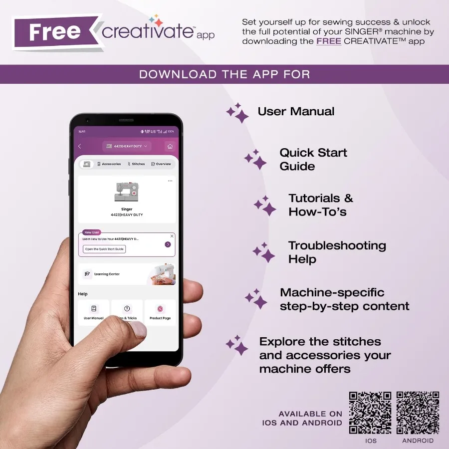 ماكينة خياطة استرلينية شديدة التحمل 6600C مع مجموعة ملحقات محرك قوي مع قوة ثقب محسنة 215 تطبيق غرزة #2