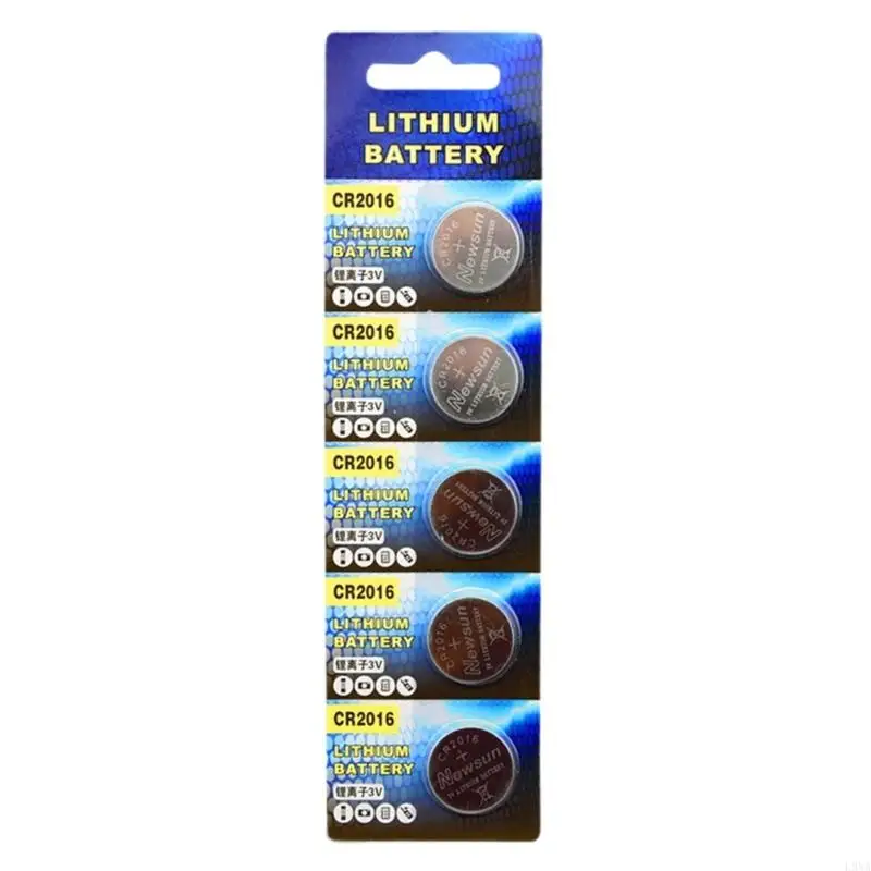 

2025 New 5pcs CR2016 Lithium Batteries 3V Button Cell Batteries For Efficient Energy Use