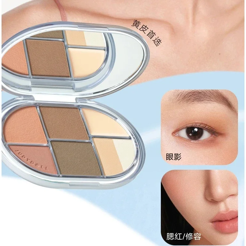 Judydoll Creation Series Glaze Beauty Six-Color Comprehensive Face Palette Eyeshadow Palette Blush Matte Makeup