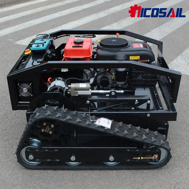 45° Gradeability Remote Control Lawn Mower for Steep Slopes Hillside Grass Cutting