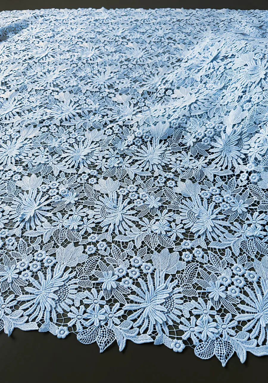 

Premier 3D Guipure Lace Biggest Embroidered Cupion Cord Fabric Heavy African Lace Wedding Dress Sewing Celebrants Wear