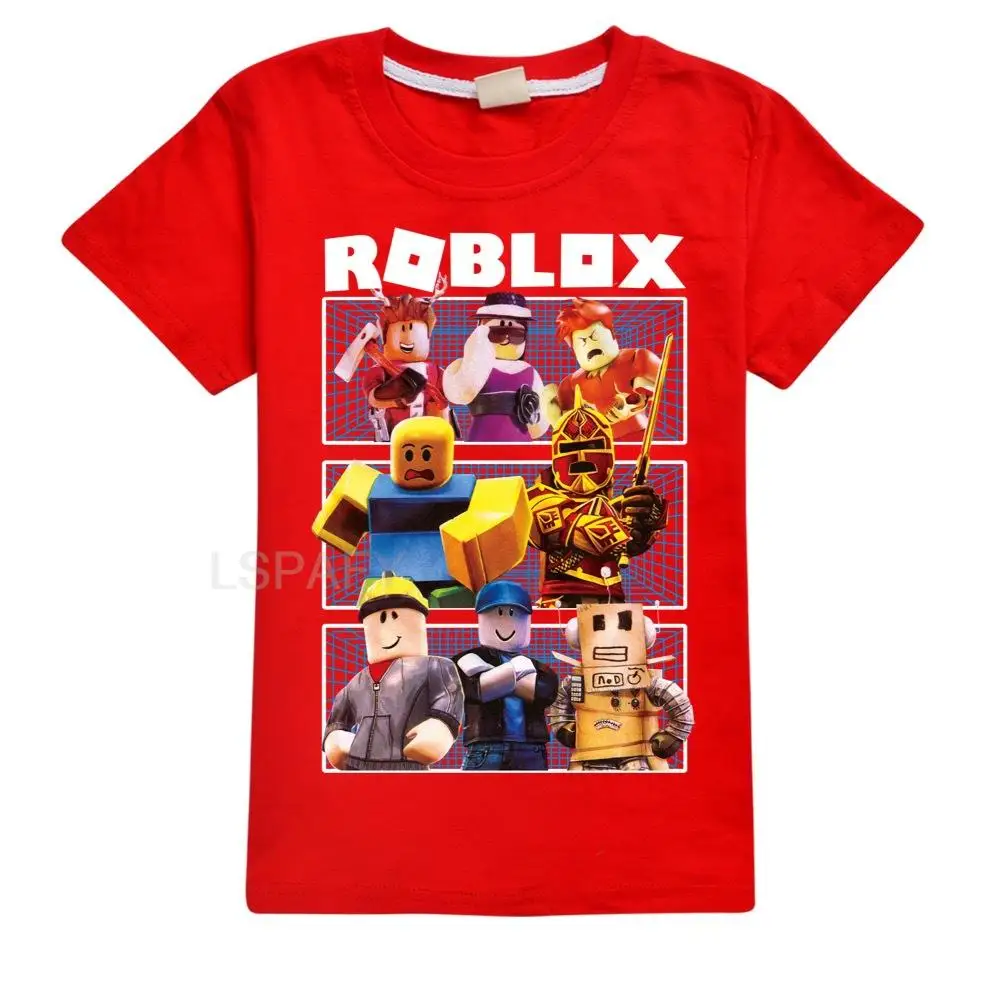 Summer ROBLOX Kids Clothes 3D Print Cartoon T Shirt Short Sleeve Tops Tees Boys Girls Clothes 100%Cotton T Shirts Children