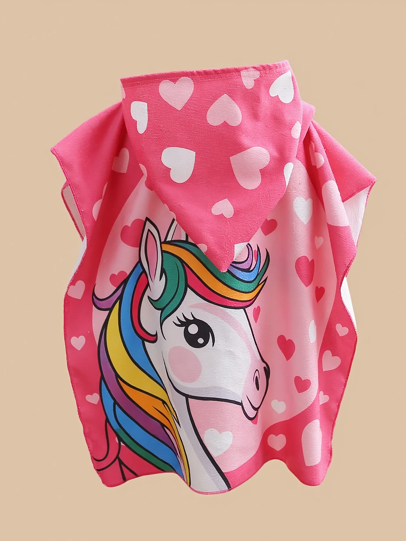 Rainbow Unicorn Cartoon Printed Bathrobe Soft Bathrobe Super Absorbent Suit For Beach Pool Seaside Camping Gift For Boy or Girl