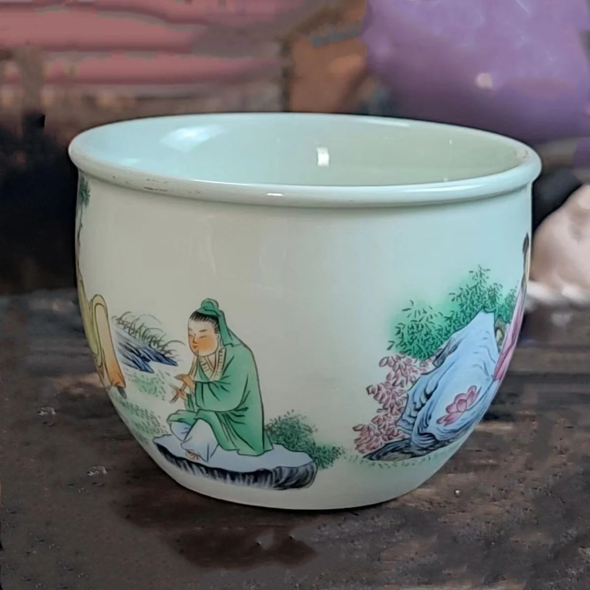 chinese jingdezhen porcelain enamel color tea cup