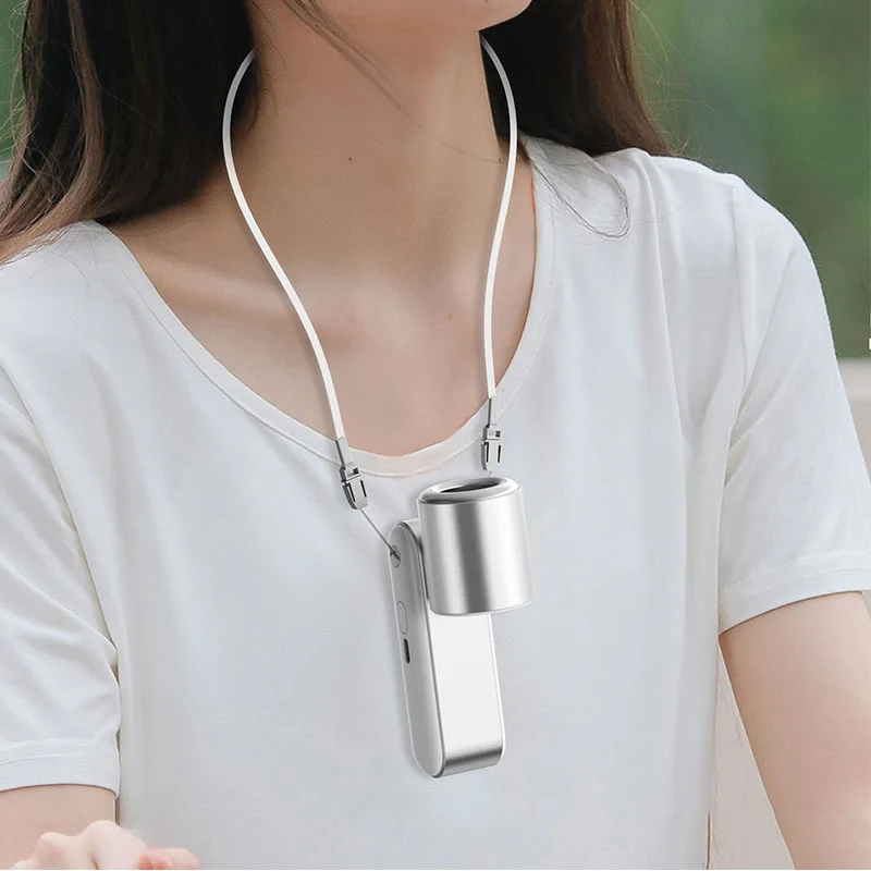 2025 Новый подвесной вентилятор на шею, ленивый безлопастной вентилятор на талии, подвесной USB-дисплей с высокой ветровой мощностью, подвесной маленький вентилятор на шею, трансграничный