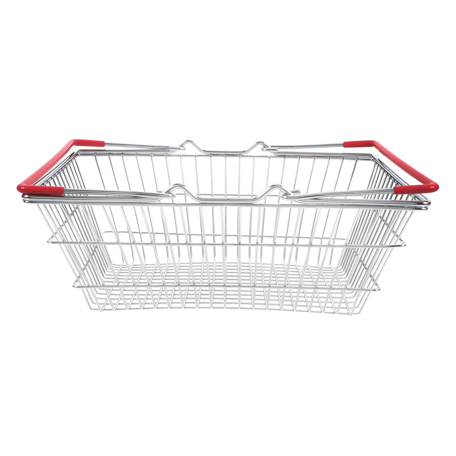 سلة تسوق صغيرة للأطفال عربة بقالة حديدية متينة سلة صغيرة مقبض الأطفال عربة اليد تخزين الفصول الدراسية التظاهر اللعب