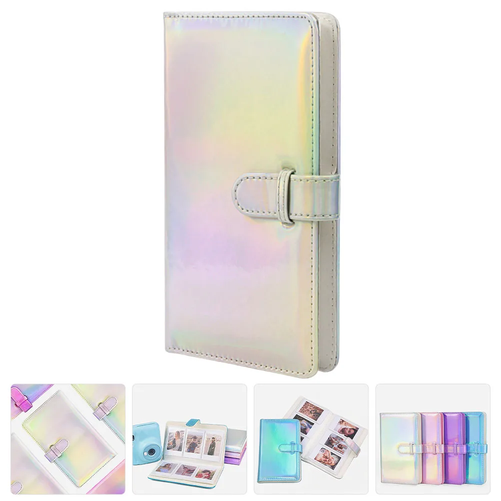 

Photo Album Book Decorative Lightweight Pu Mini 3 Inch Portable Diy Scrapbook Family Photos Collection Shiny Surface