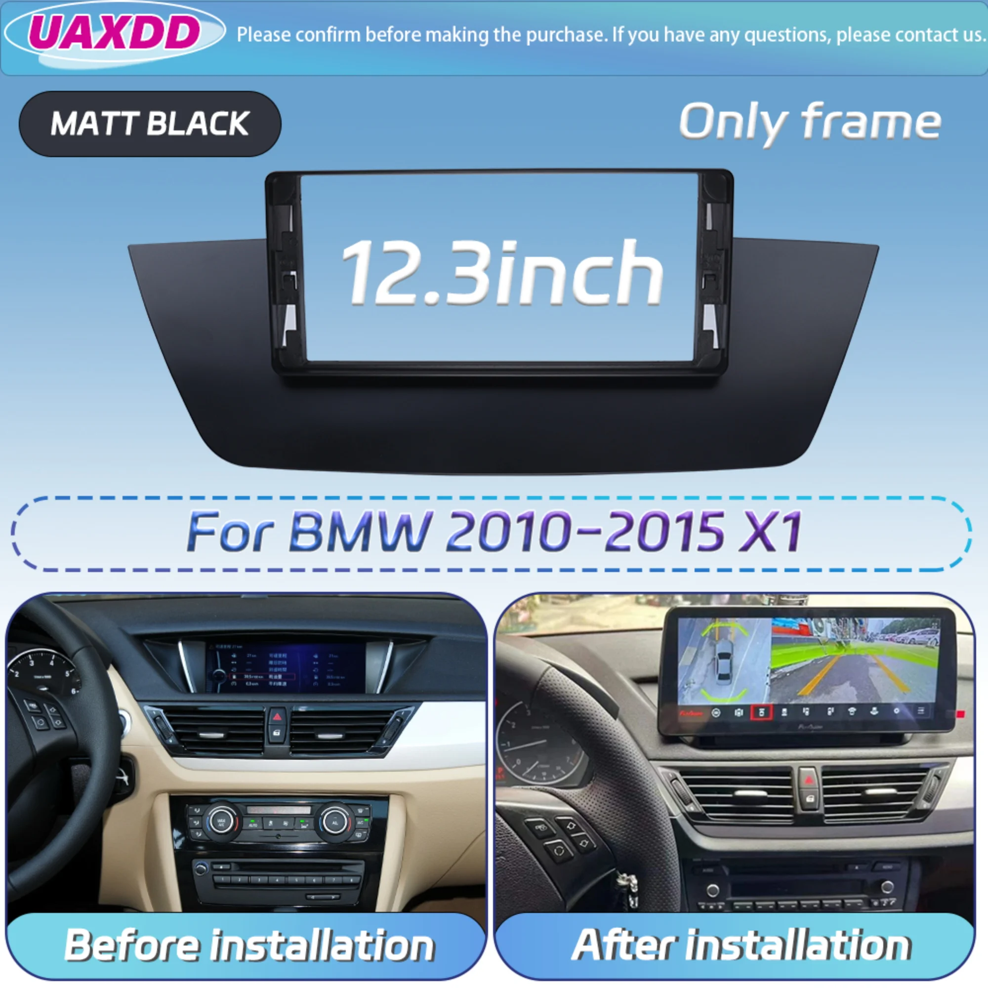 2-DIN-Autoradio für BMW 2006-2019 3 5 6 7 X1 X3 X5 GT E60 E81 E82 E87 SERIE 10,25 12,3 Zoll Android Basisrahmen-Kit Panel Mittelkonsole – Detail 15