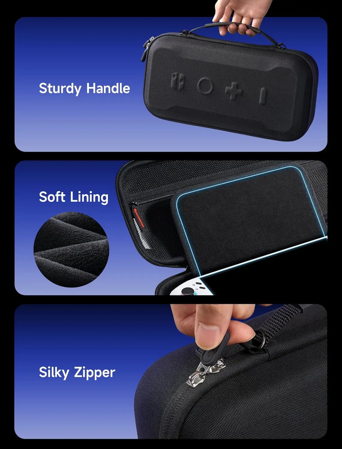 Large Capacity Carrying Case for Lenovo Legion Go / Go S / Go 2, Hard Shell Storage Bag Can Store Charger and 65W Power Bank