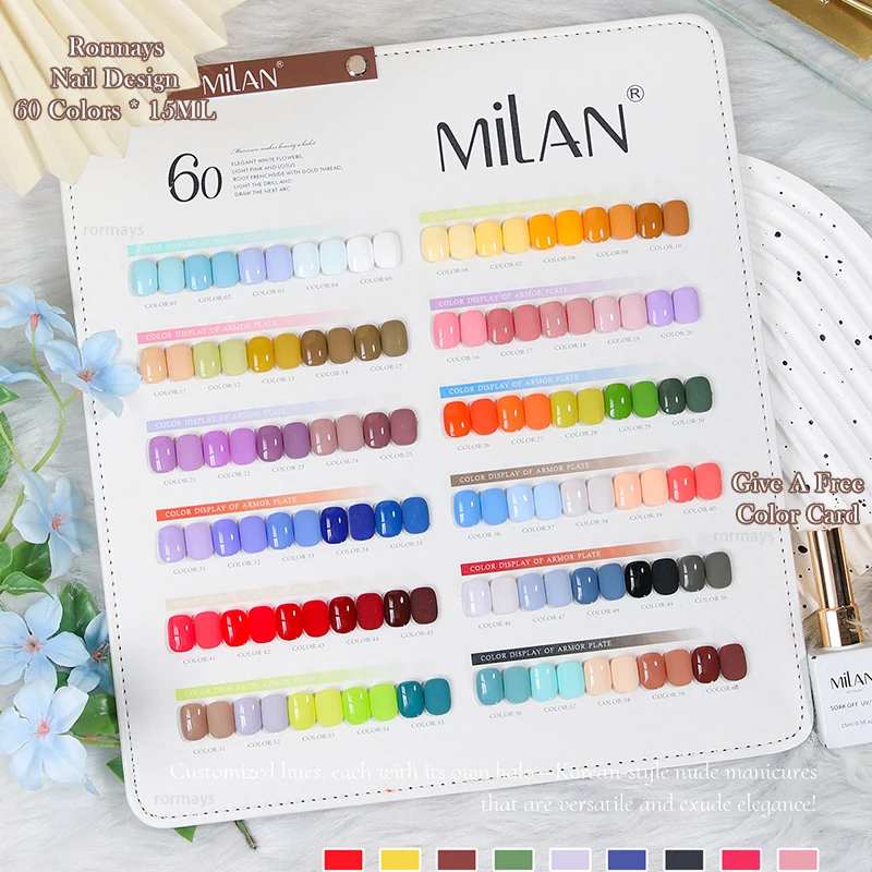 Rormays جديد ماكارون جل تلميع 60 قطعة الورنيش هلام الصيف الصلبة مشرقة دائم الأشعة فوق البنفسجية LED اللون مسمار الفن صالون هلام عدة مصنع #4