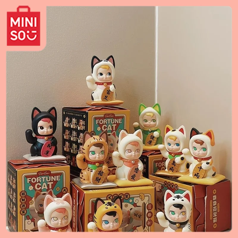 

MINISO Kawaii аниме мультфильм SamSam Maneki-neko серии слепая коробка аксессуар фигурка художественная игрушка прекрасный подарок студенческие праздничные подарки