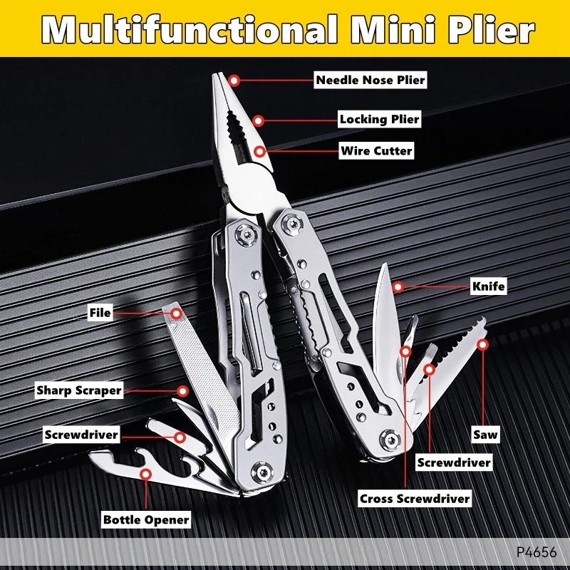 Taschen-Mini-Zange Messer Schraubendreher Faltbares Kleines Multitool Öffner Nagelfeile Präzisionszange Handwerkzeuge Outdoor-Notfallwerkzeug