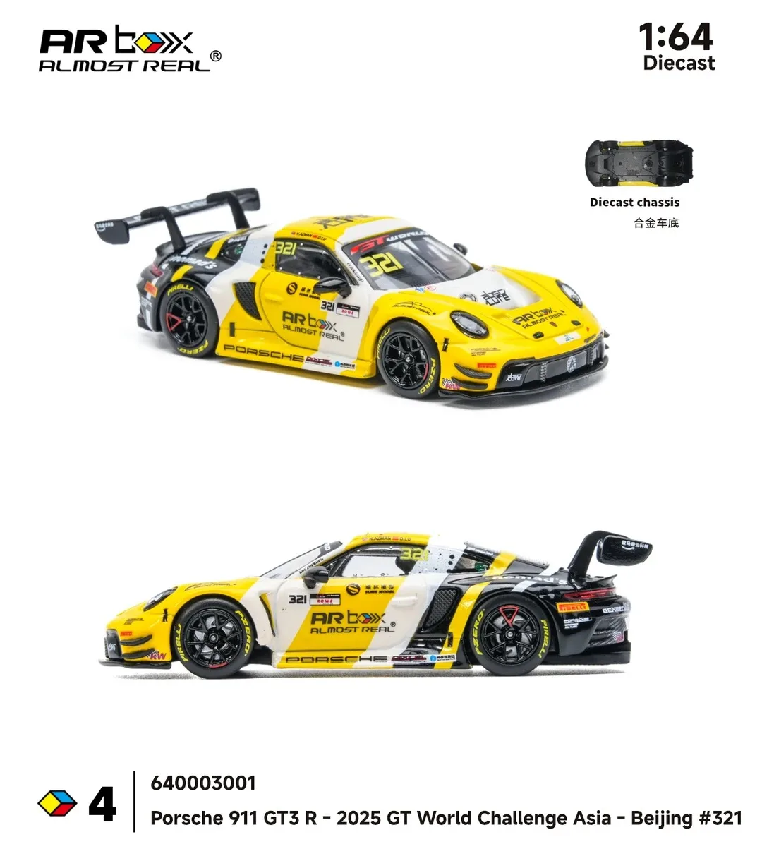 Almost Real AR Box 1:64 Scale Porsche 911 GT3 R #321 #911 2025 GT