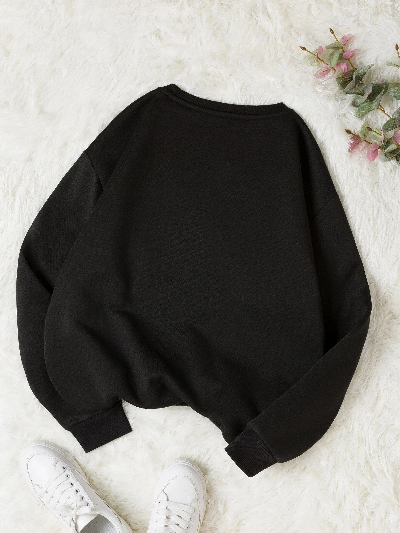 Solid Thermal Lined Sweatshirt