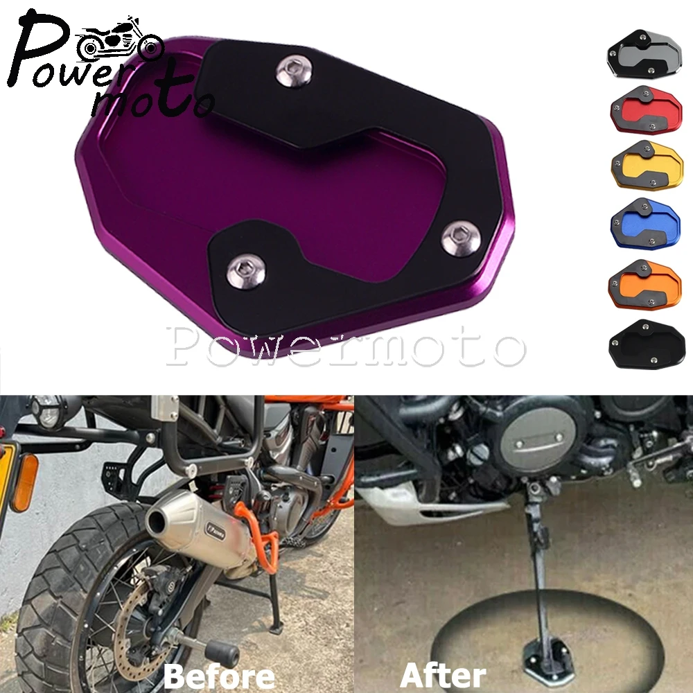 

For Harley Pan America 1250 Special RA1250S RA1250 2021-2024 Motorcycle Foot Side Stand Enlarger Plate Pad Kickstand Extension
