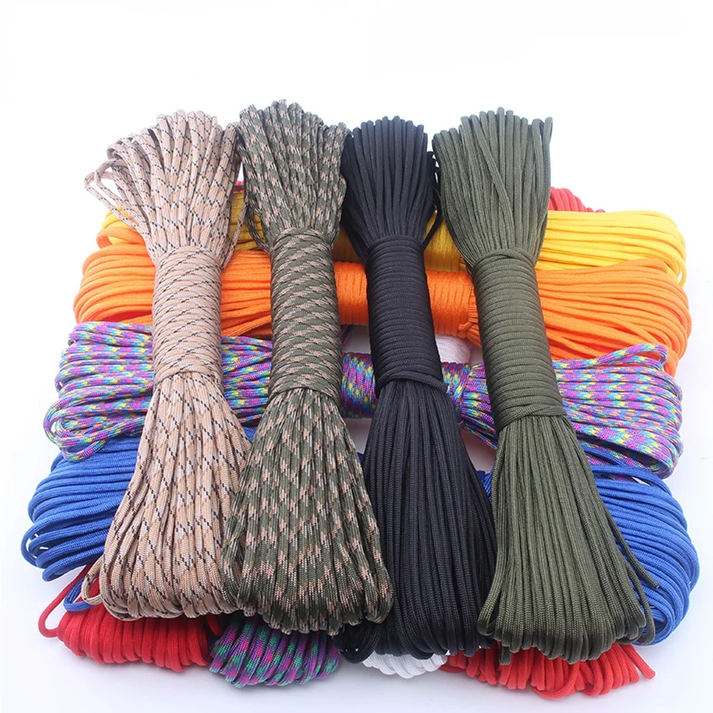 Paracord Cord Rope, Survival Kit, 250 Colors, 550 Rope, Type III, 7 Stand, 100FT, 50FT, Wholesale