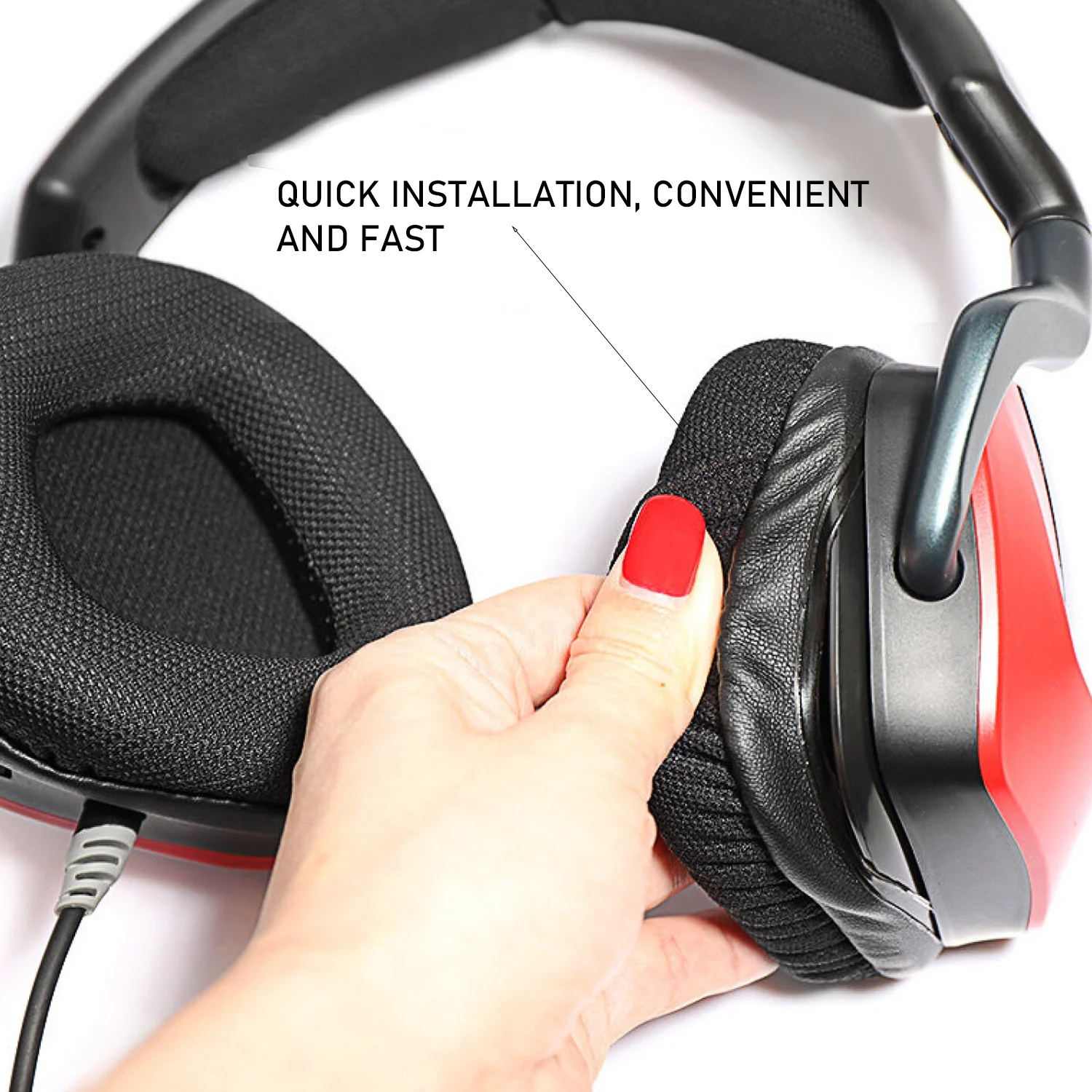 كوتو استبدال وسادات الأذن ل قرصان باطل برو RGB النخبة RGB سماعة الألعاب بطانة للأذن وسادة الأذن عالية الجودة الأذن غطاء مراتب مضاد للماء عالي الجودة