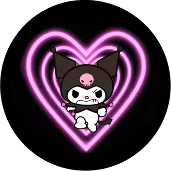 Kreslený roztomilý kuromi uvítací světlo projekční lampy na dveře auta hd ambientní světlo indukční projekční lampa otevřít dveře dekorace auta 8 nejlepší prodej Světlo korunních dveří Toyota - №4