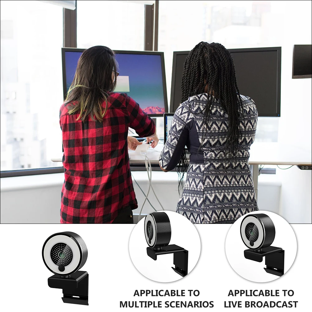 

Multifunctional Webcam 5Mp 2K Usb 3.0 Aluminum Alloy Shell 3 Gear Beautifying Light 360 Degree Adjustable Live Streaming Meeting