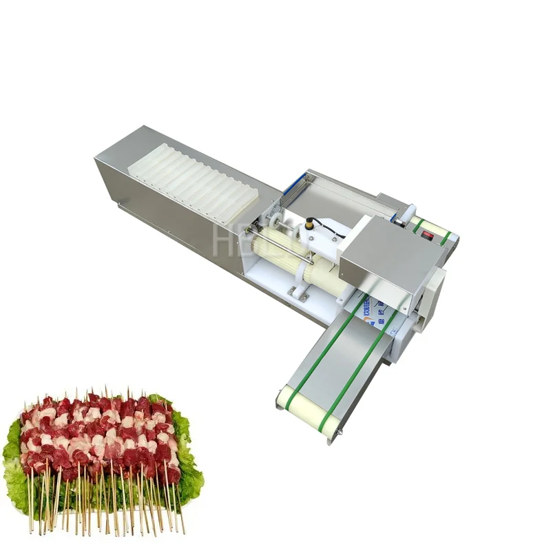 Fully Automatic Electric Lamb Skewer Making Machine Small Commercial Pork And Beef Skewer Machine