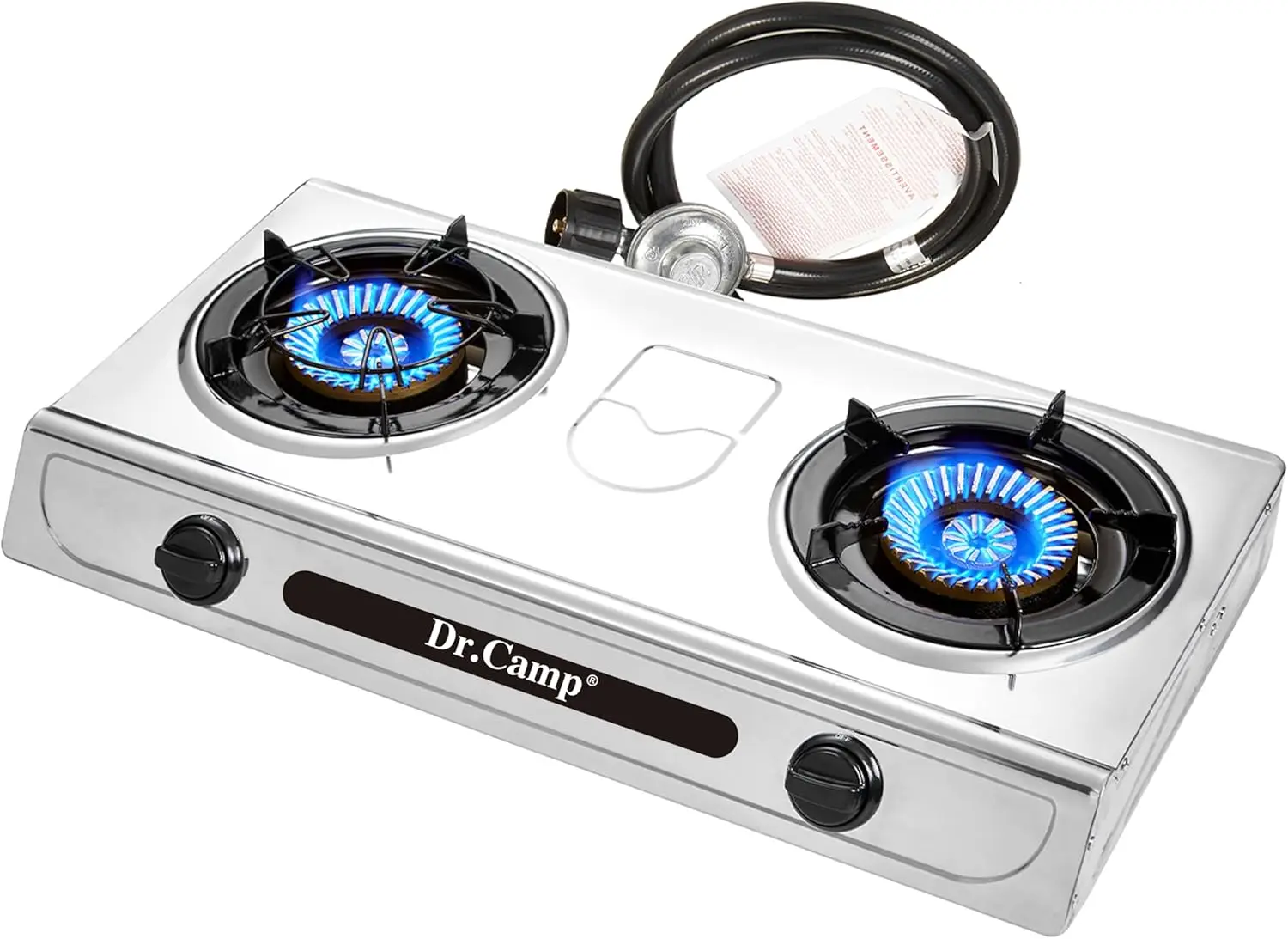 

Пропановая печь с 2 конфорками, 30000 БТЕ для кемпинга, серая