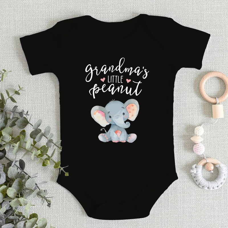 Cute Elephant Pattern Baby Bodysuits 