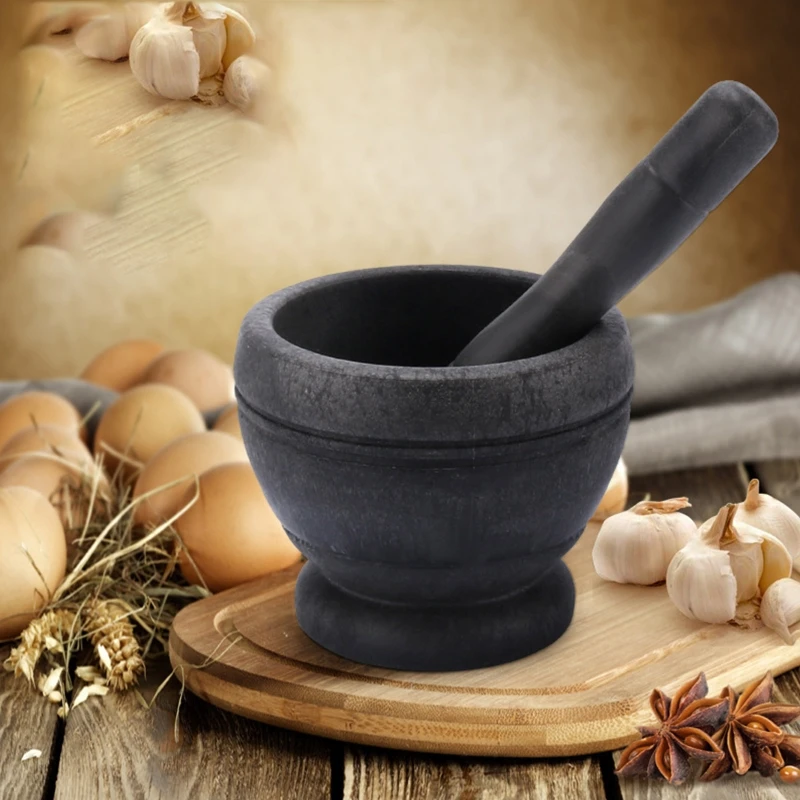 

Food Grade Plastic Mortar Pestle Pill Crusher Spice Grinder Bowl Pesto Powder Special Curved Contact Surface Grinding