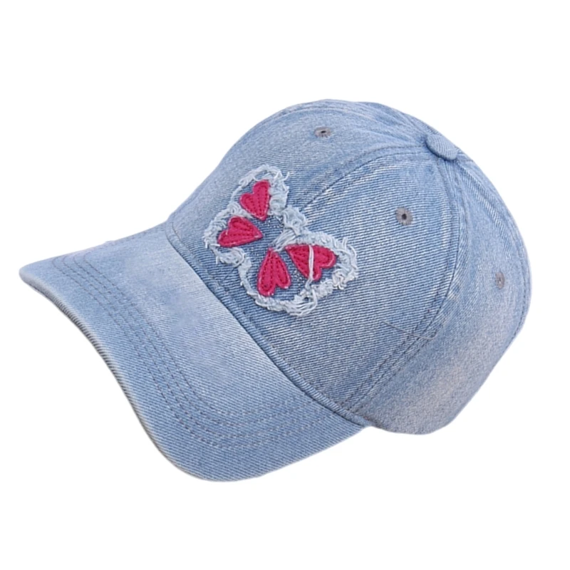 Adult Butterfly Decals Baseball Hat Eye Catching Travel Gathering Visor Hat Teens Sports Hat for Cycling Hiking Sun Hat