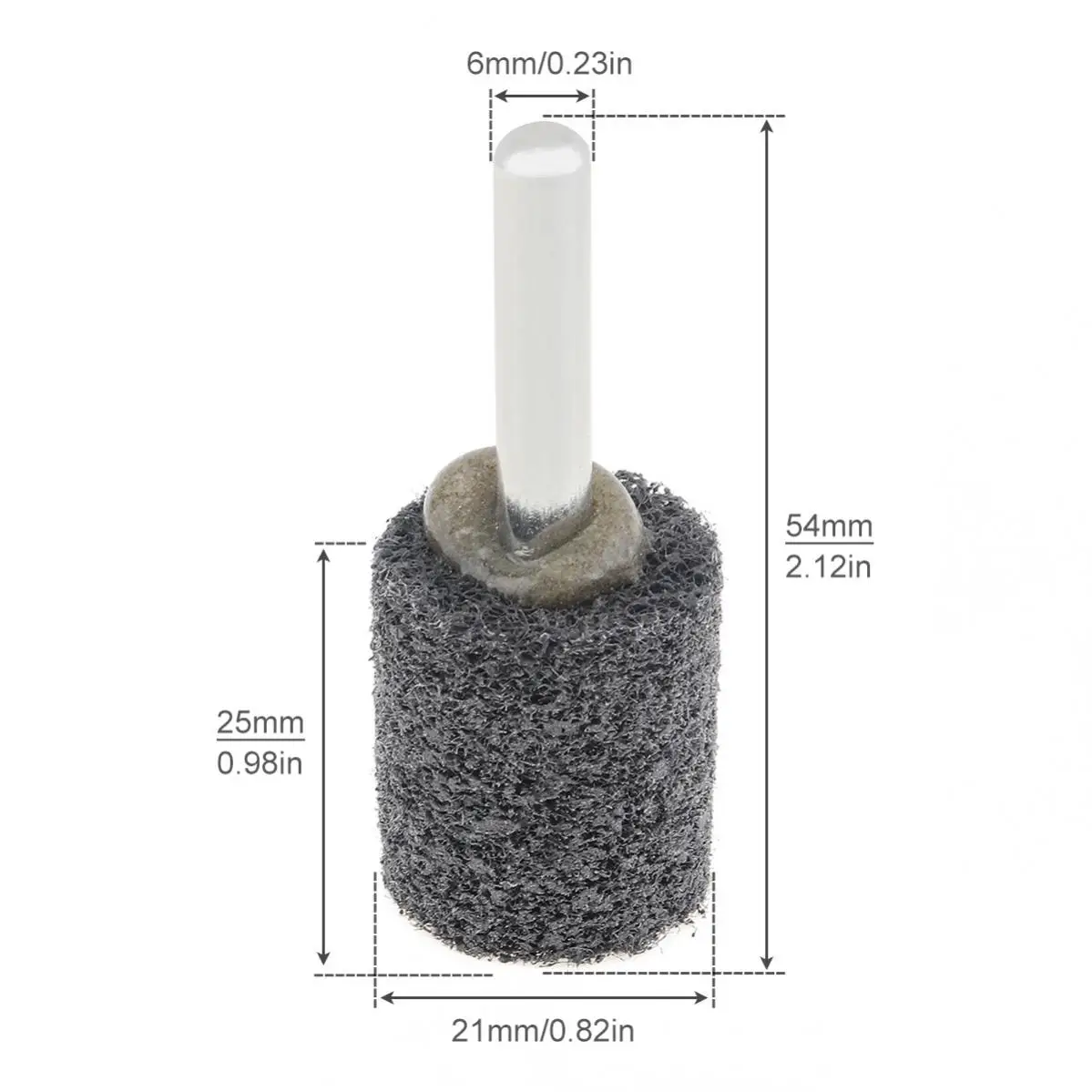 Cylindrical Fiber Grinding Head Nylon Grinding Wheel Polishing Wheel Shank Diameter 6MM for Drill Polish Sharp Grinding