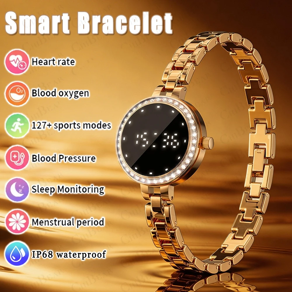 

2026 New Fashion Smart Wristband for Women Health Blood Oxygen and Heart Rate Monitoring Call Alerts Compatible With Android IOS