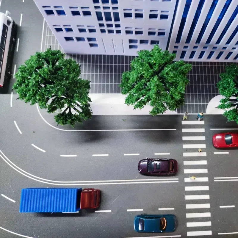 PVC Sheet 1:150 Miniature City Street Scenery Traffic Route Road Scene Material Model Building Landscape Construction Material