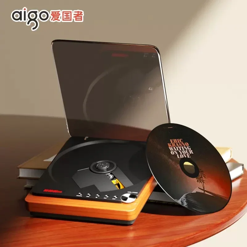 

aigo cd player Pure CD record album player home retro disc Bluetooth mini portable turntable new model