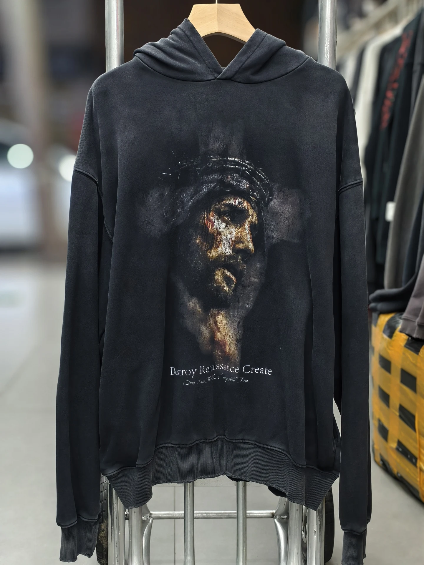 

ex Vintage Heavyweight American High Street Waed Long Sve Hoodie Comfortable Breathable Wear Resistant Cotton Blend