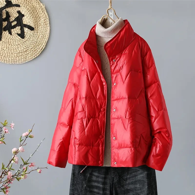 2024 New Autumn Winter Women Short Down Cotton Jacket Women Parkas Thin light Liner Warm Coat Female Casual Outwear Lady Tops