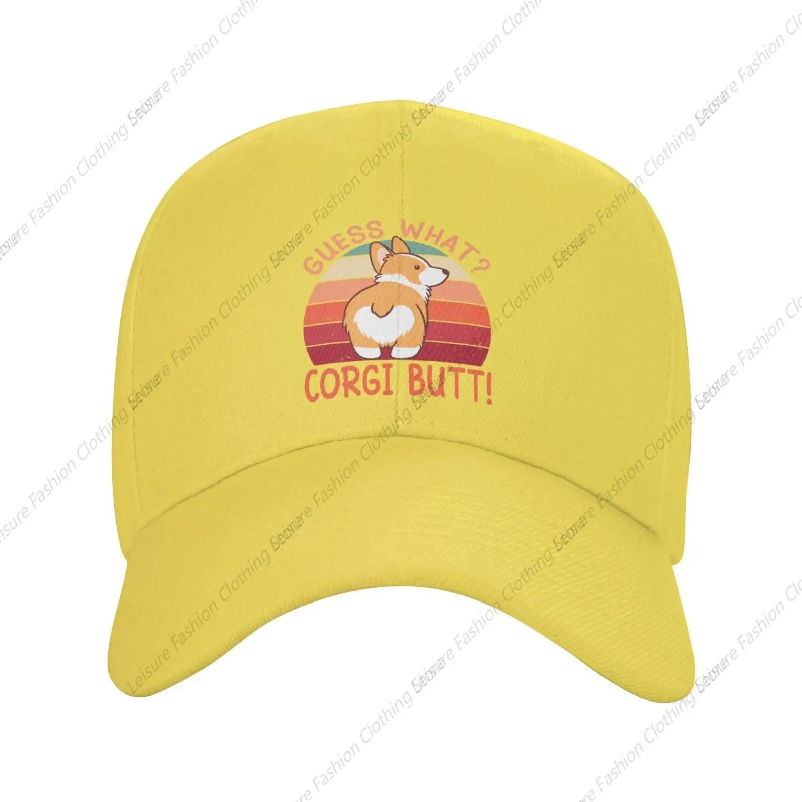 Guess What Corgi Butt Baseball Cap for Men Women Dad Hat Classic Adjustable Golf Hats