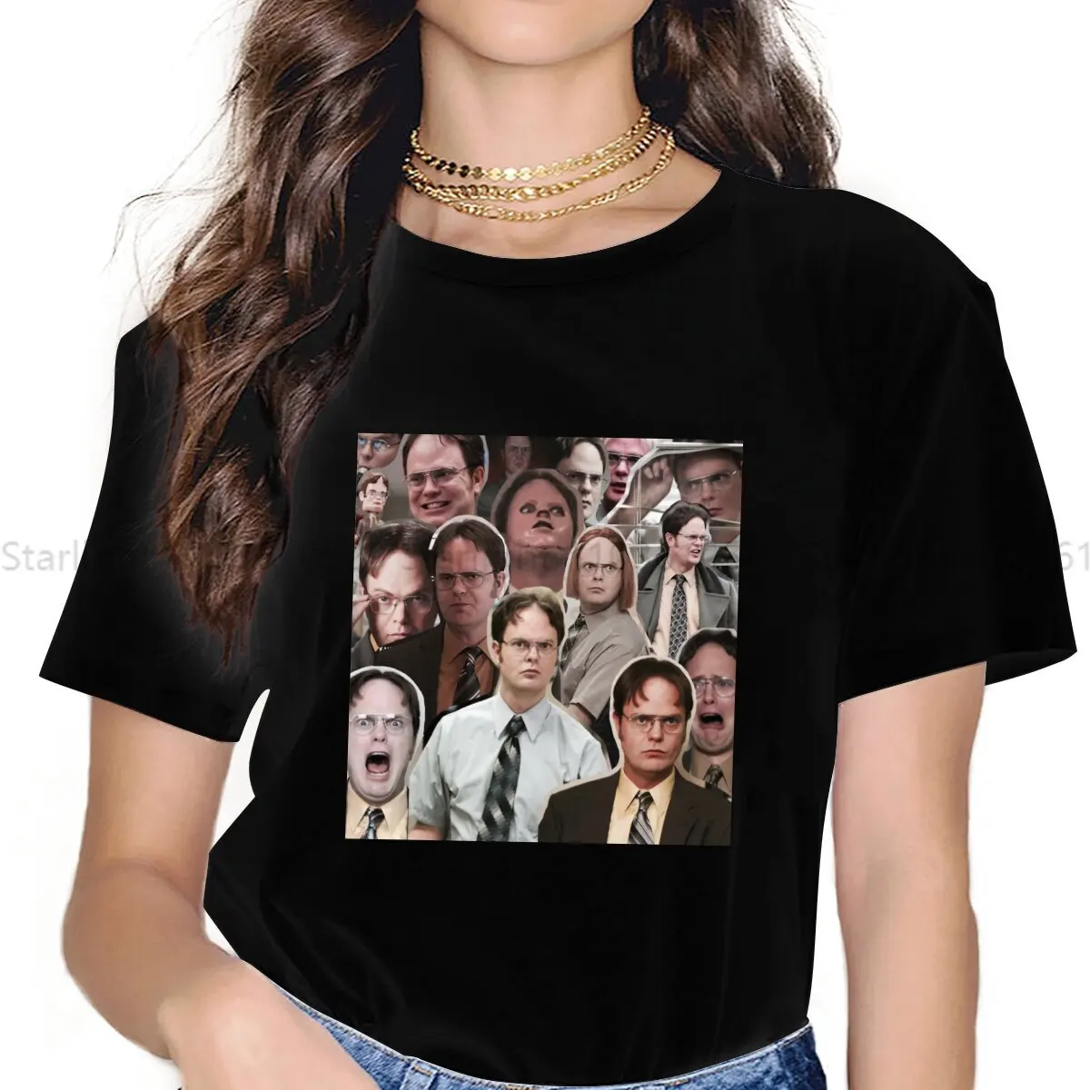 Dwight Schrute TShirt For Girls The Office Y2k Tops Fashion Female Polyester T Shirt Basic Summer