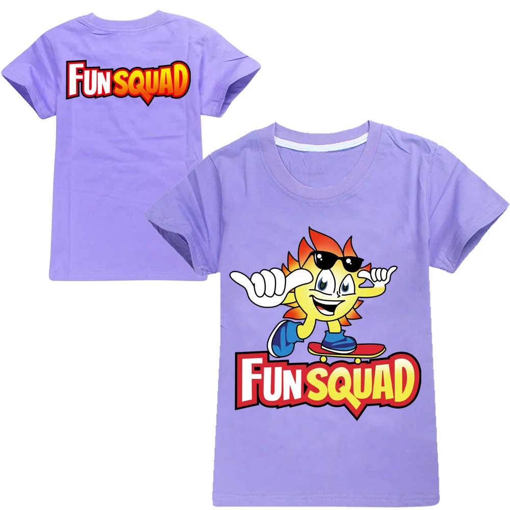 Nuovi ragazzi Kawaii Fun Squad Gaming Cotton Printing t-shirt Cartoon t-shirt a maniche corte per ragazze estate Casual All-match top