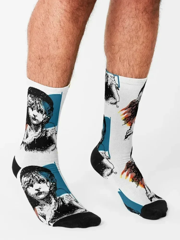 1986 Les Miserables London Broadway Broadway Socks Antiskid soccer sports stockings soccer anti-slip Socks Women Men's