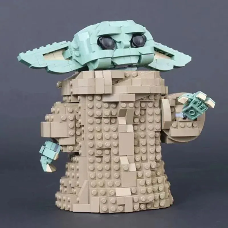Yoda Baby Model - Educatief bouwsteenspeelgoed voor eenvoudige montage voor jongens en meisjes, decoratief beeldje, cadeau, kerstcadeau