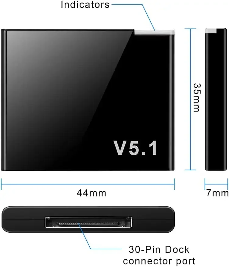 Bose Sounddock용 무선 리시버 블루투스 어댑터, 휴대용 디지털 음악 시스템, SoundLink Air, 블루투스 5.1, 30 핀