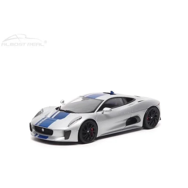 AR 1:18 Jaguar CX75 2013 alloy three-door full open model, children's collection of decorative toys, holiday gifts for children.