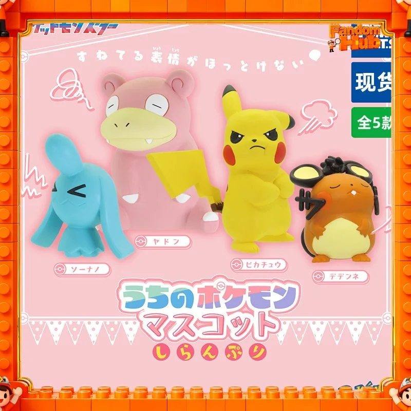 

Tomy Original Pokemon Figurine In Stock Angry Pikachu Slowpoke Dedenne Wobbuffet Collectible Model Toy Gift